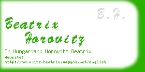 beatrix horovitz business card